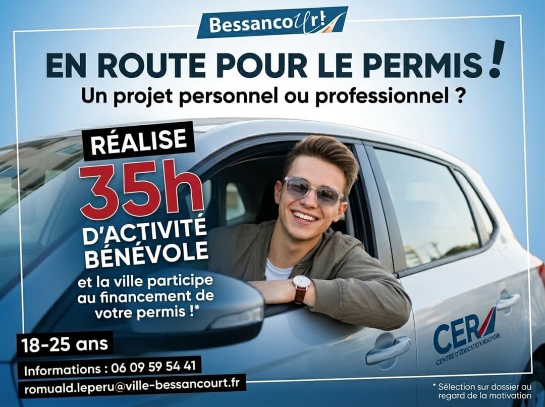 Bourse au permis de conduire — Ville de Bessancourt